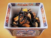 長ひじきと鶏肉の煮物