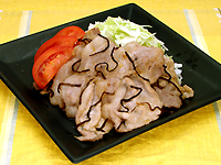 塩こんぶのしょうが焼き