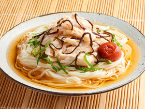塩こんぶでぶっかけサラダチキンそうめん