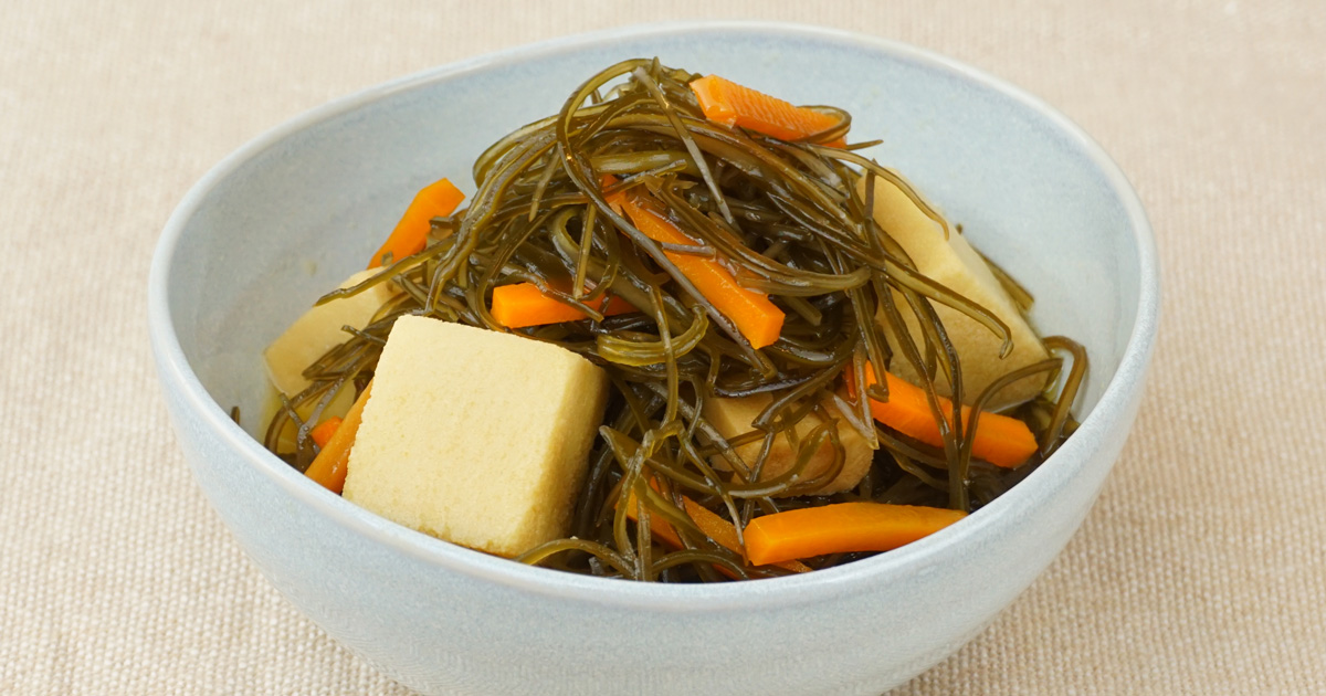 きざみこんぶと高野豆腐の煮物 | びっくらこん！レシピ | 株式会社くらこん