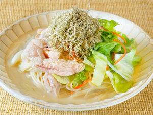 冷製豆乳とろろそうめん