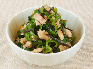 塩こんぶで無限ピーマン