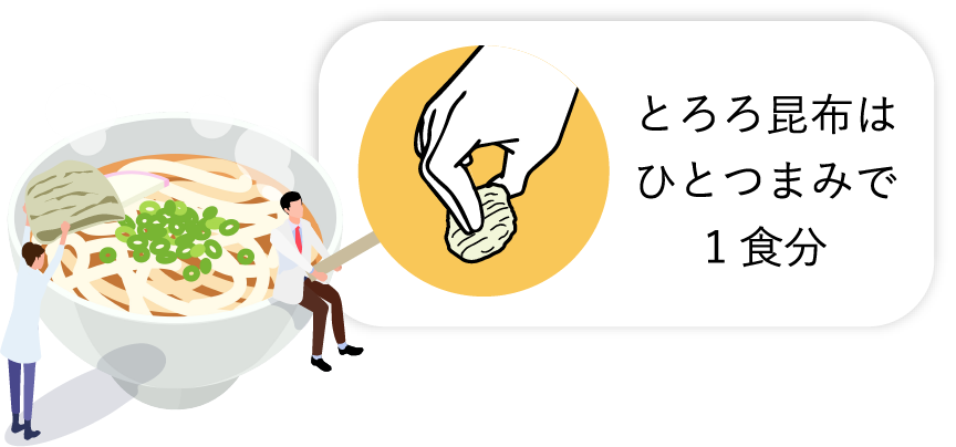とろろ昆布はひとつまみで1食分