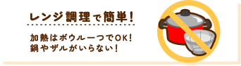 レンジ調理で簡単！加熱はボウル一つでOK！鍋やザルがいらない！